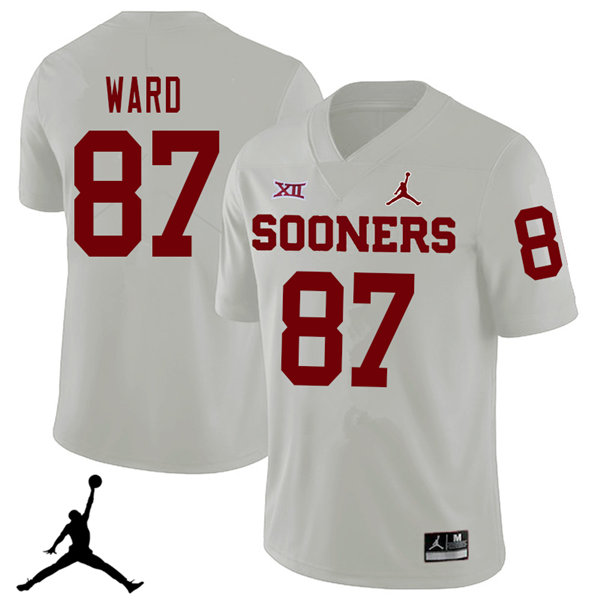 Oklahoma Sooners #87 D.J. Ward 2018 College Football Jerseys Sale-White